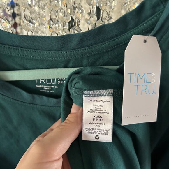 BNWT Teal Flutter Sleeve Belted Midi Dress Sz XL from Time & Tru - Picture 4 of 4